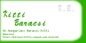 kitti baracsi business card